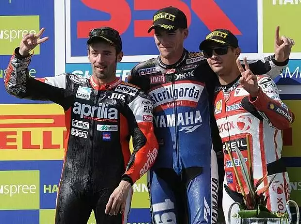 Ben Spies und Max Biaggi und Michel Fabrizio Titel-Bild zur News: Ben Spies und Max Biaggi und Michel Fabrizio