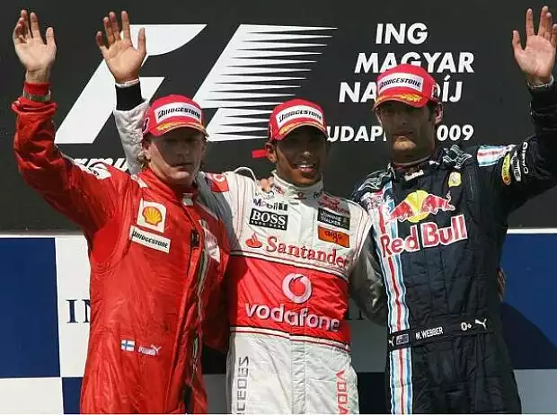 Kimi Räikkönen, Lewis Hamilton, Mark Webber Titel-Bild zur News: Kimi Räikkönen, Lewis Hamilton, Mark Webber