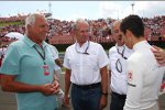 Dietrich Mateschitz (Red Bull-Boss), Helmut Marko (Motorsportchef) (Red Bull) und Jaime Alguersuari (Toro Rosso) 