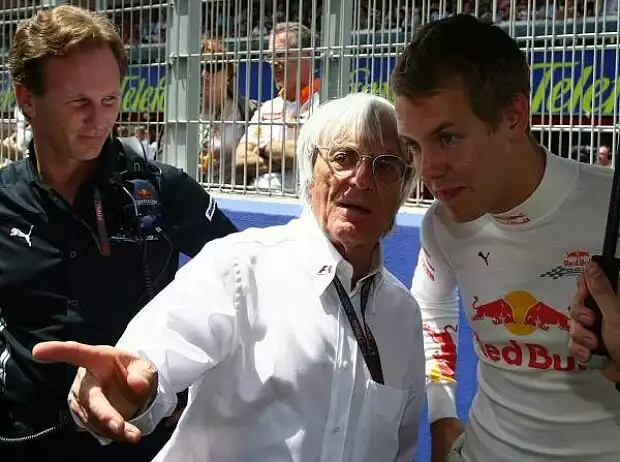 Sebastian Vettel, Bernie Ecclestone (Formel-1-Chef), Christian Horner (Teamchef) Titel-Bild zur News: Sebastian Vettel, Bernie Ecclestone (Formel-1-Chef), Christian Horner (Teamchef)