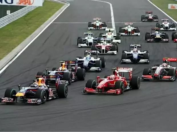 Titel-Bild zur News: Kimi Räikkönen, Mark Webber, Sebastian Vettel