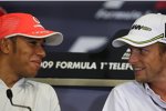 Lewis Hamilton (McLaren-Mercedes) und Jenson Button (Brawn) 