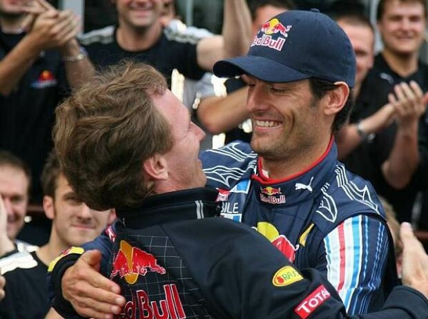 Titel-Bild zur News: Christian Horner (Teamchef), Mark Webber