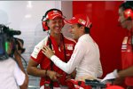 Michael Schumacher mit Felipe Massa (Ferrari) 