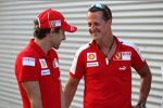 Luca Badoer und Michael Schumacher (Ferrari) 