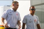 Martin Whitmarsh (Teamchef) und Lewis Hamilton (McLaren-Mercedes) 