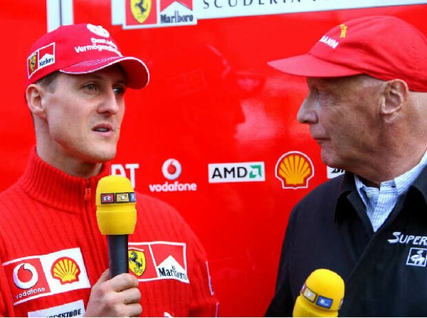 Michael Schumacher mit Niki Lauda