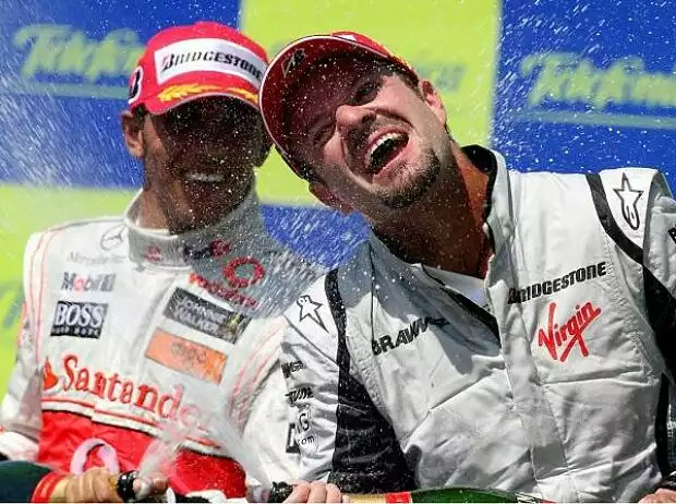Rubens Barrichello, Lewis Hamilton Titel-Bild zur News: Rubens Barrichello, Lewis Hamilton