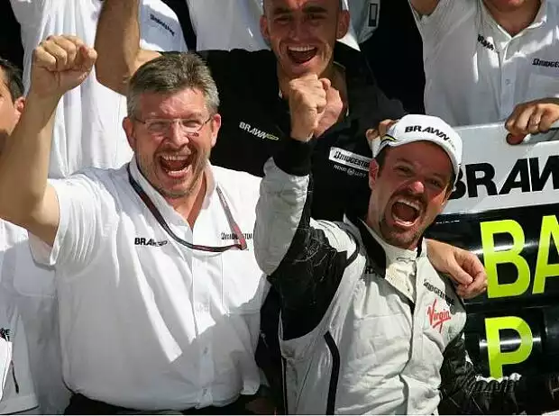Titel-Bild zur News: Ross Brawn und Rubens Barrichello