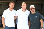Jenson Button, Ben Ainslie und Rubens Barrichello (Brawn) 