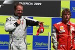 Rubens Barrichello (Brawn) und Kimi Räikkönen (Ferrari) 