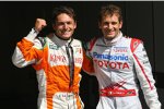 Giancarlo Fisichella (Force India) und Jarno Trulli (Toyota)