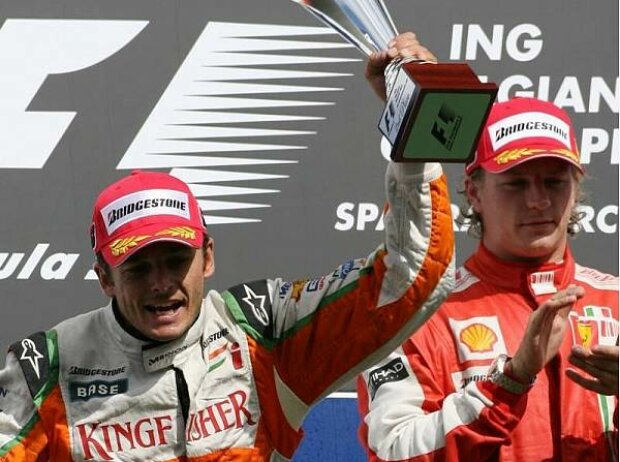 Titel-Bild zur News: Giancarlo Fisichella und Kimi Räikkönen