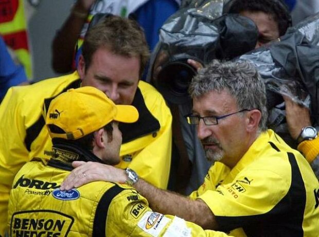 Giancarlo Fisichella, Rob Smedley und Eddie Jordan