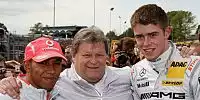 Norbert Haug (Mercedes-Motorsportchef), Paul di Resta, Lewis Hamilton
