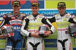  Ben Spies (Yamaha) und Jonathan Rea, Carlos Checa (Ten Kate)
