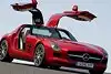 Bild zum Inhalt: Wieder ein echter Flügeltürer - der neue Mercedes-Benz SLS AMG