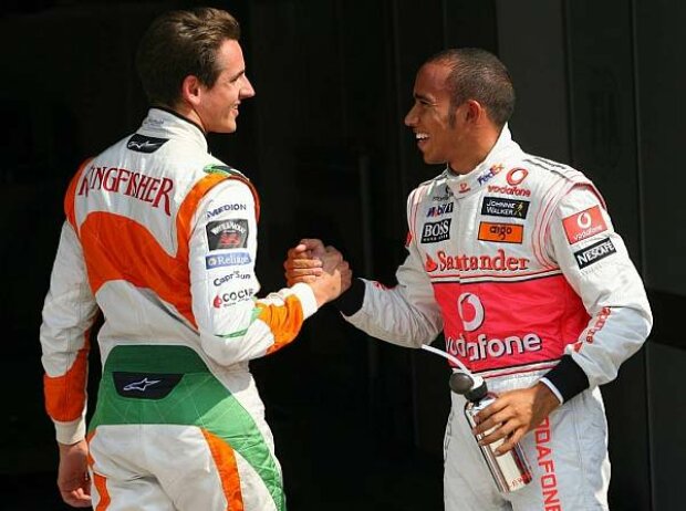 Titel-Bild zur News: Lewis Hamilton, Adrian Sutil
