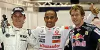 Bild zum Inhalt: Hamilton nach Barrichello-Unfall auf Pole