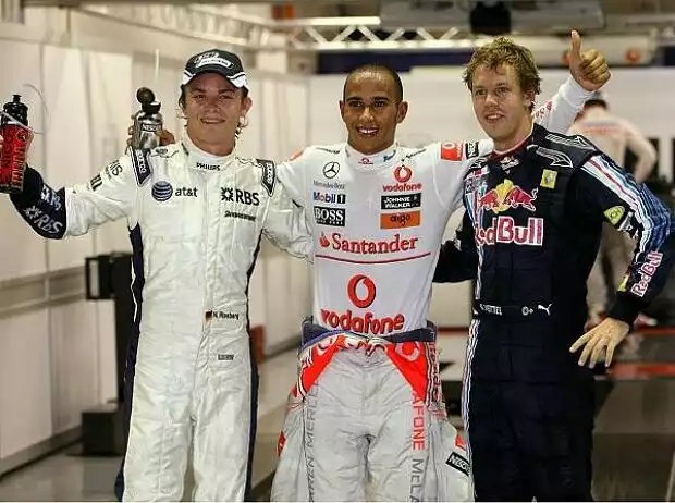 Nico Rosberg, Lewis Hamilton und Sebastian Vettel Titel-Bild zur News: Nico Rosberg, Lewis Hamilton und Sebastian Vettel