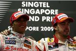 Lewis Hamilton (McLaren-Mercedes) und Fernando Alonso (Renault) 