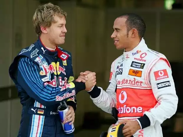 Titel-Bild zur News: Sebastian Vettel und Lewis Hamilton