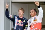 Sebastian Vettel (Red Bull) und Lewis Hamilton (McLaren-Mercedes)