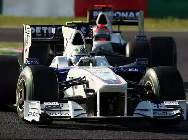 Nick Heidfeld vor Robert Kubica Titel-Bild zur News: Nick Heidfeld vor Robert Kubica