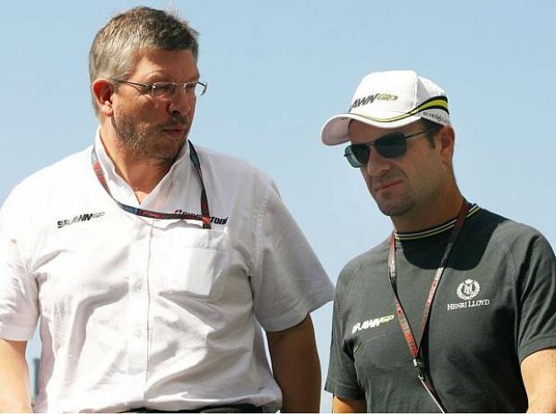 Titel-Bild zur News: Ross Brawn und Rubens Barrichello