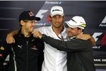 Sebastian Vettel, Jenson Button und Rubens Barrichello