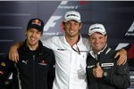 Sebastian Vettel, Jenson Button und Rubens Barrichello