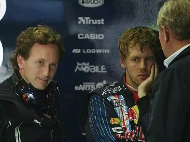 Christian Horner und Sebastian Vettel Titel-Bild zur News: Christian Horner und Sebastian Vettel