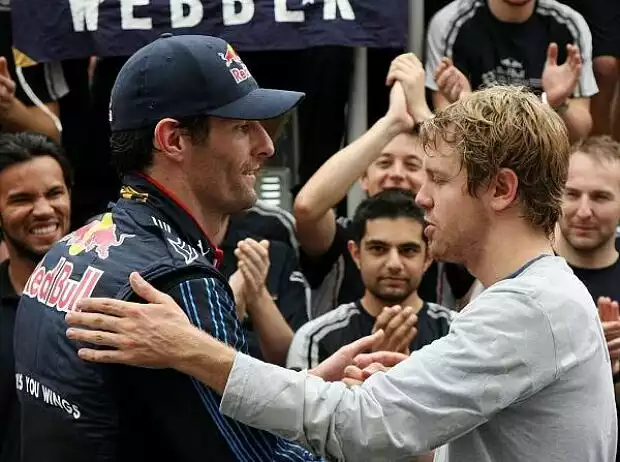 Titel-Bild zur News: Christian Horner (Teamchef), Sebastian Vettel, Mark Webber