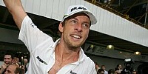 Weltmeister Button wieder in der Heimat