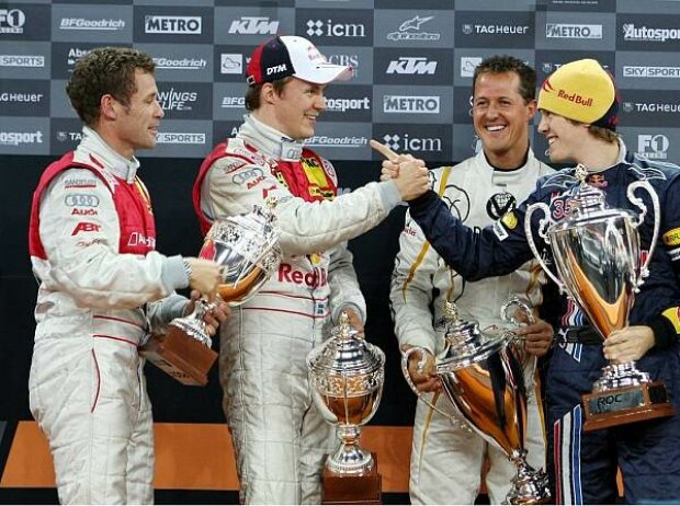 Titel-Bild zur News: Michael Schumacher, Sebastian Vettel, Tom Kristensen, Mattias Ekström