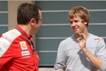 Stefano Domenicali (Teamchef) (Ferrari) und Sebastian Vettel (Red Bull) 