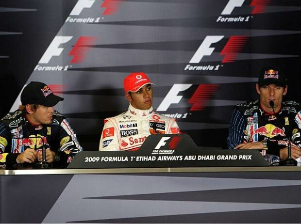 Titel-Bild zur News: Sebastian Vettel, Lewis Hamilton und Mark Webber
