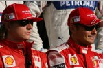 Kimi Räikkönen und Giancarlo Fisichella (Ferrari) 