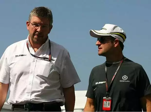 Ross Brawn und Rubens Barrichello Titel-Bild zur News: Ross Brawn und Rubens Barrichello