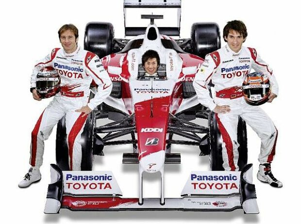 Jarno Trulli, Kamui Kobayashi und Timo Glock
