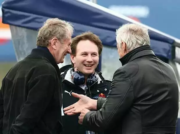 Helmut Marko, Christian Horner und Dietrich Mateschitz Titel-Bild zur News: Helmut Marko, Christian Horner und Dietrich Mateschitz