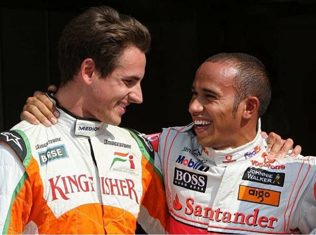 Adrian Sutil und Lewis Hamilton