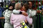 Am Ziel ihrer Träume: Jenson Button mit Vater John