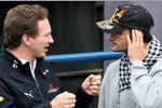 Christian Horner (Teamchef) (Red Bull) und Vitantonio Liuzzi (Force India) 