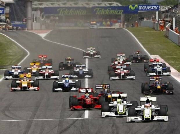 Titel-Bild zur News: Felipe Massa, Jenson Button, Rubens Barrichello, Sebastian Vettel