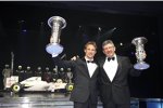 Jenson Button (McLaren-Mercedes) und Ross Brawn (Teamchef) feiern ihren Triumph