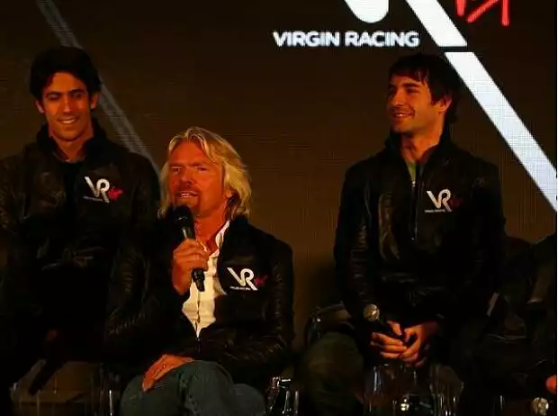 Lucas di Grassi, Richard Branson und Timo Glock Titel-Bild zur News: Lucas di Grassi, Richard Branson und Timo Glock