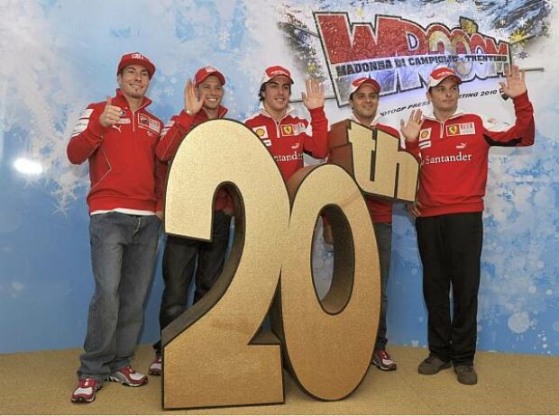 Titel-Bild zur News: Nicky Hayden, Casey Stoner und die Ferrari-Formel-1-Stars