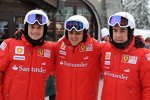 Giancarlo Fisichella, Felipe Massa und Fernando Alonso (Ferrari) 