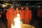 Stefano Domenicali (Teamchef), Felipe Massa, Giancarlo Fisichella und Fernando Alonso (Ferrari)